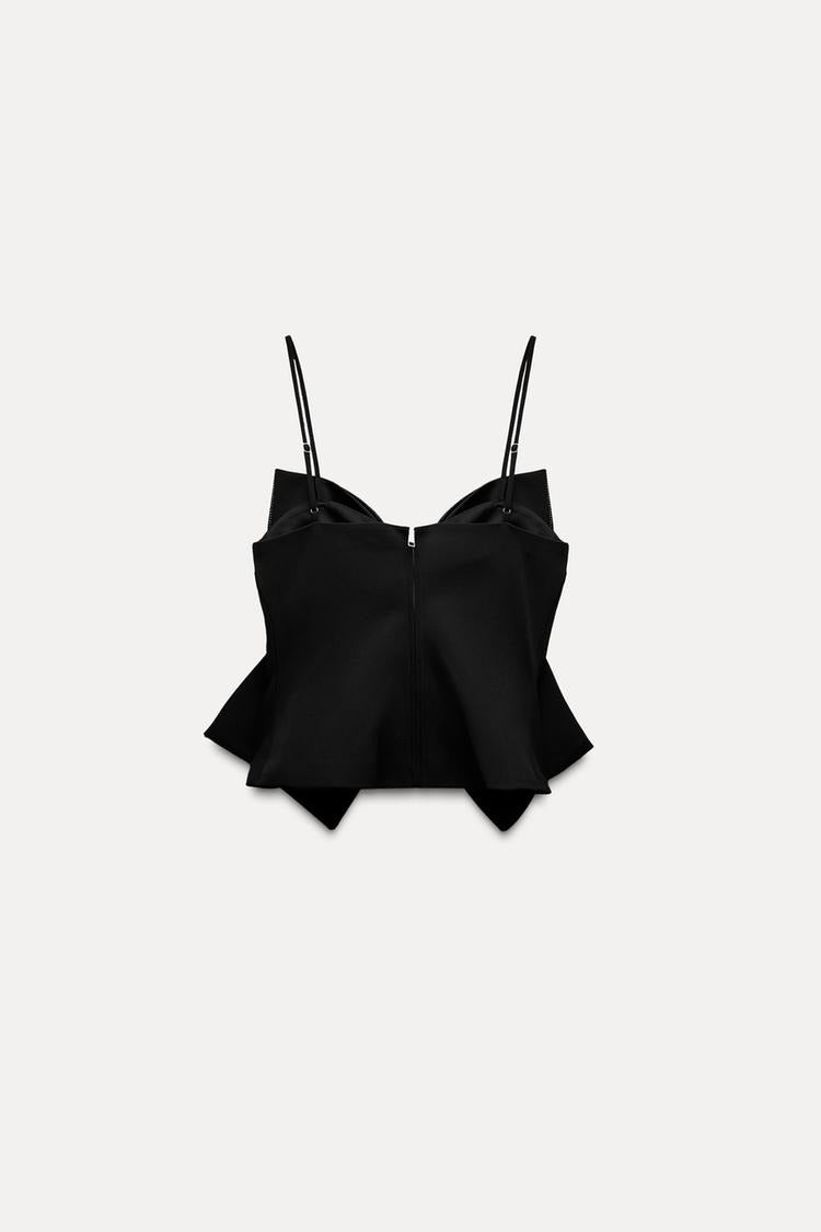 Bella - Sparkled Bow Crop Top