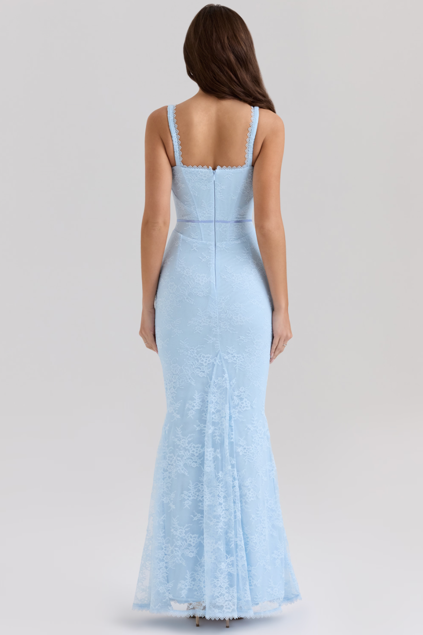 Elowen | Lace Bow Evening Gown