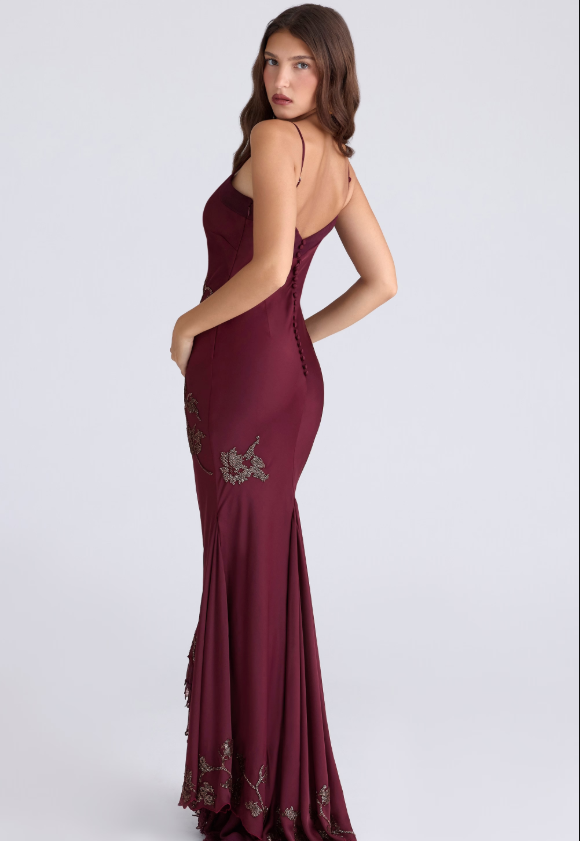 Amelia | Satin Maxi Dress