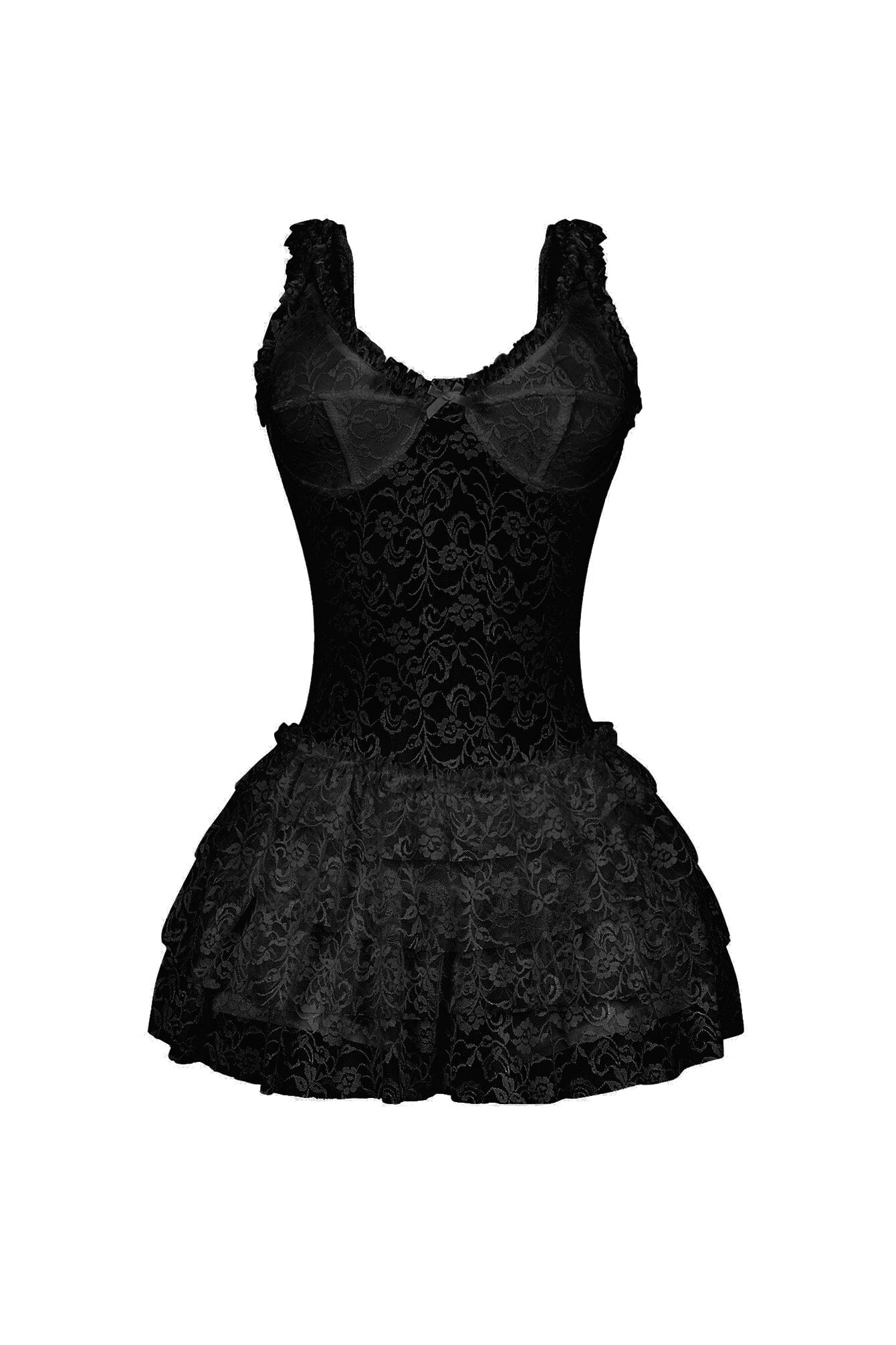 Myrah Lace Ruffle Mini Dress