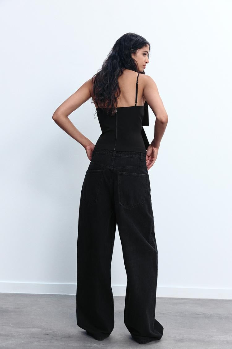 Bella - Sparkled Bow Crop Top