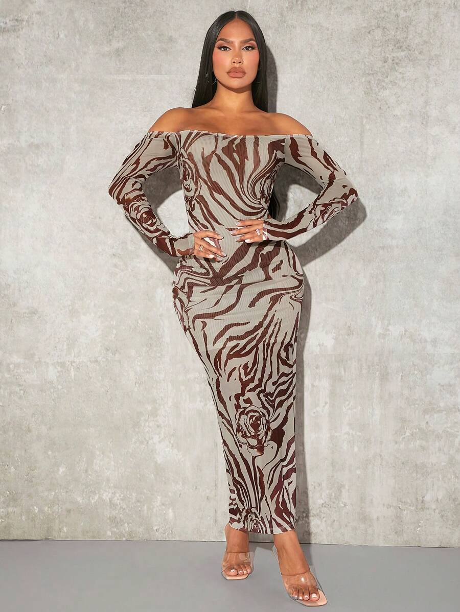 Zayla | Zebra Striped Bodycon Dress