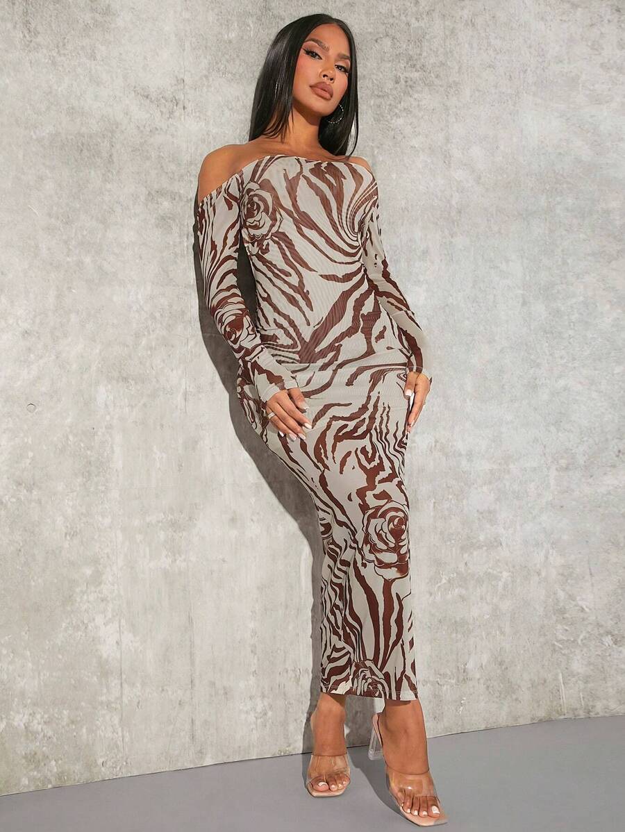 Zayla | Zebra Striped Bodycon Dress