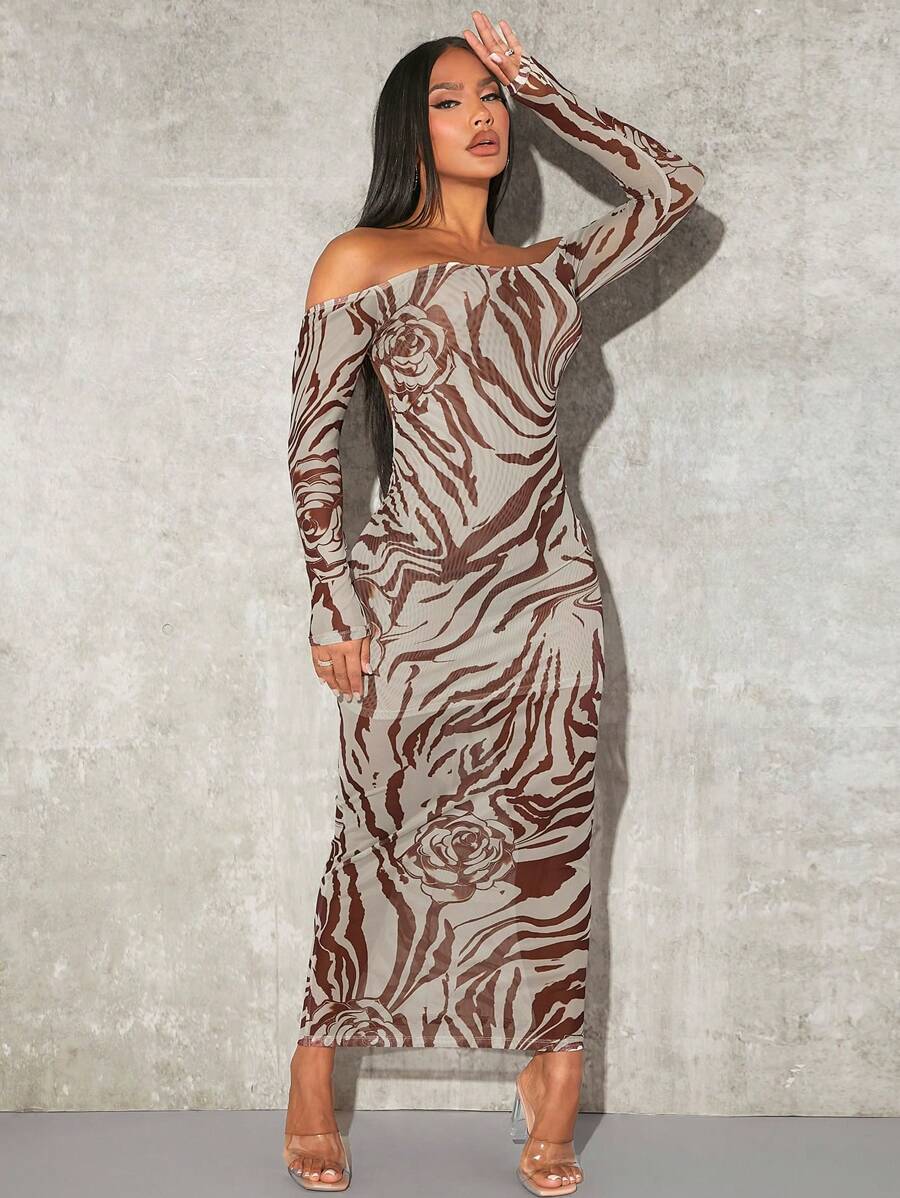 Zayla | Zebra Striped Bodycon Dress