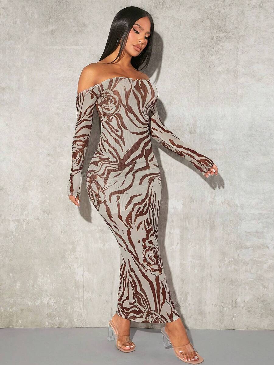 Zayla | Zebra Striped Bodycon Dress