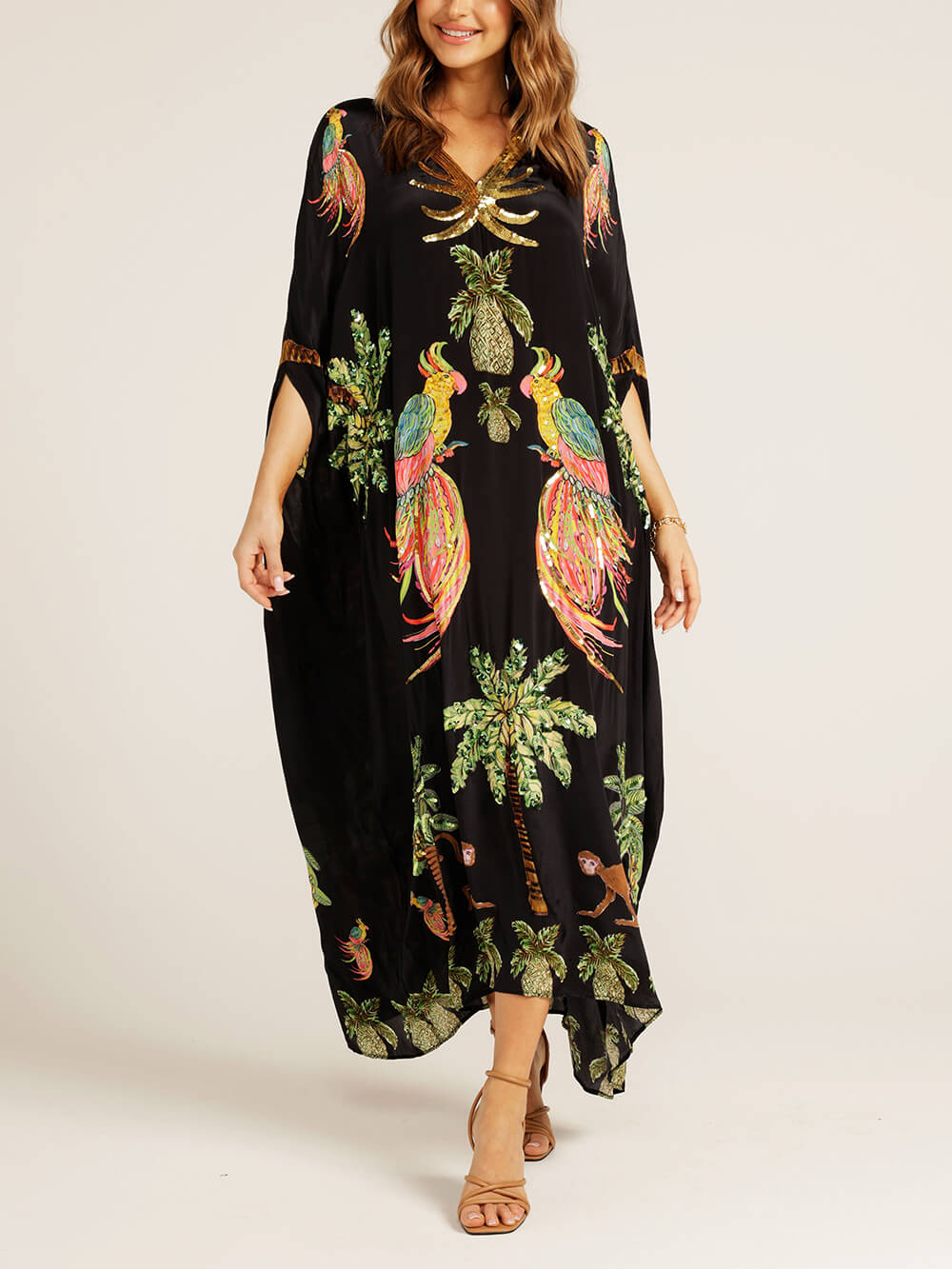Mandy | Artsy Dress With Tropical Print