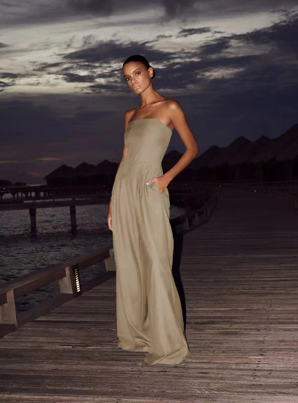 Sofia - Luxe Strapless Jumpsuit