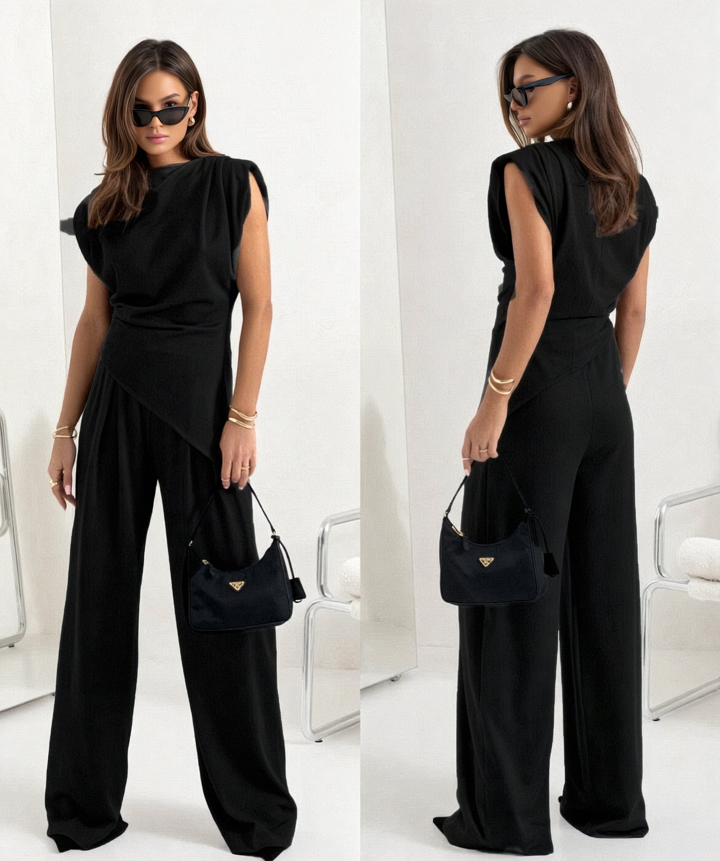 Stylish Sleeveless Two-Piece Set