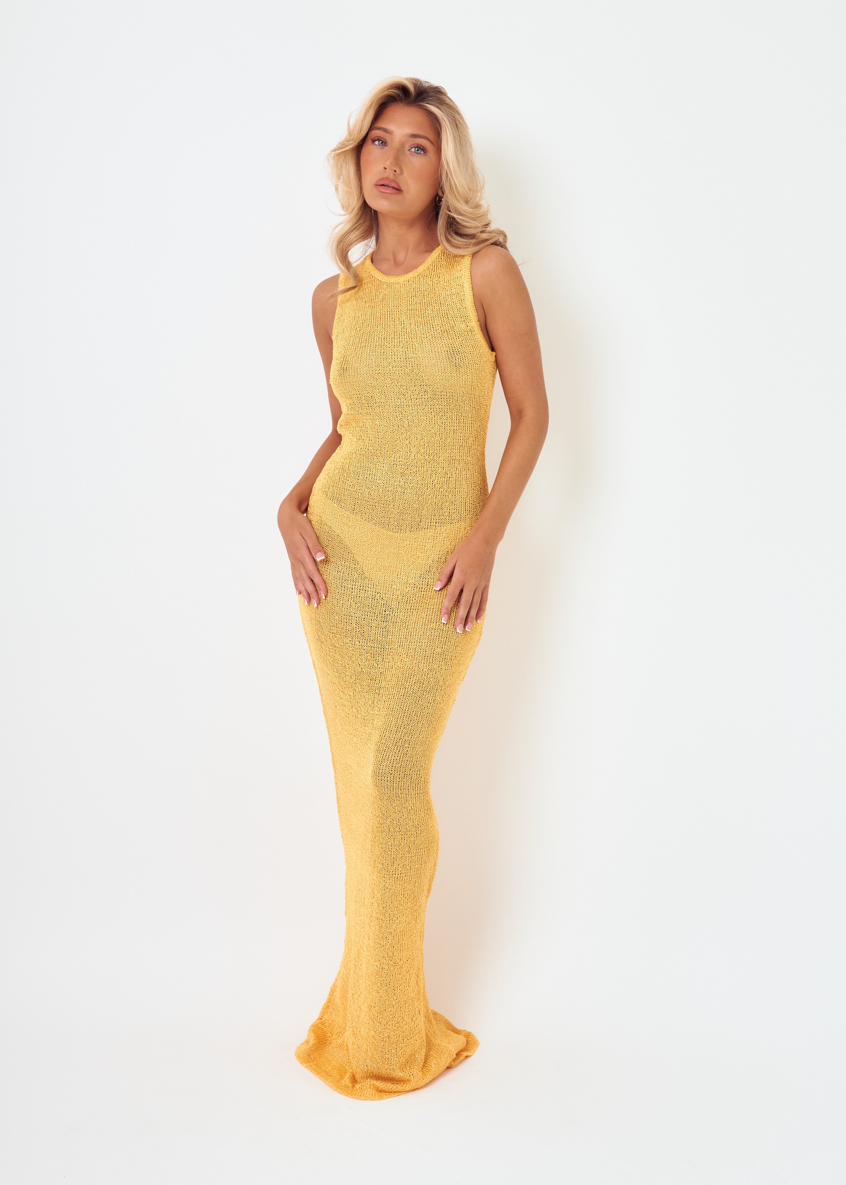 Ava Sparkle Knit Maxi Dress