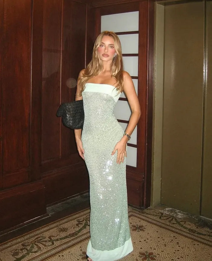 Elizabeth | Malachite Green Statement Dress