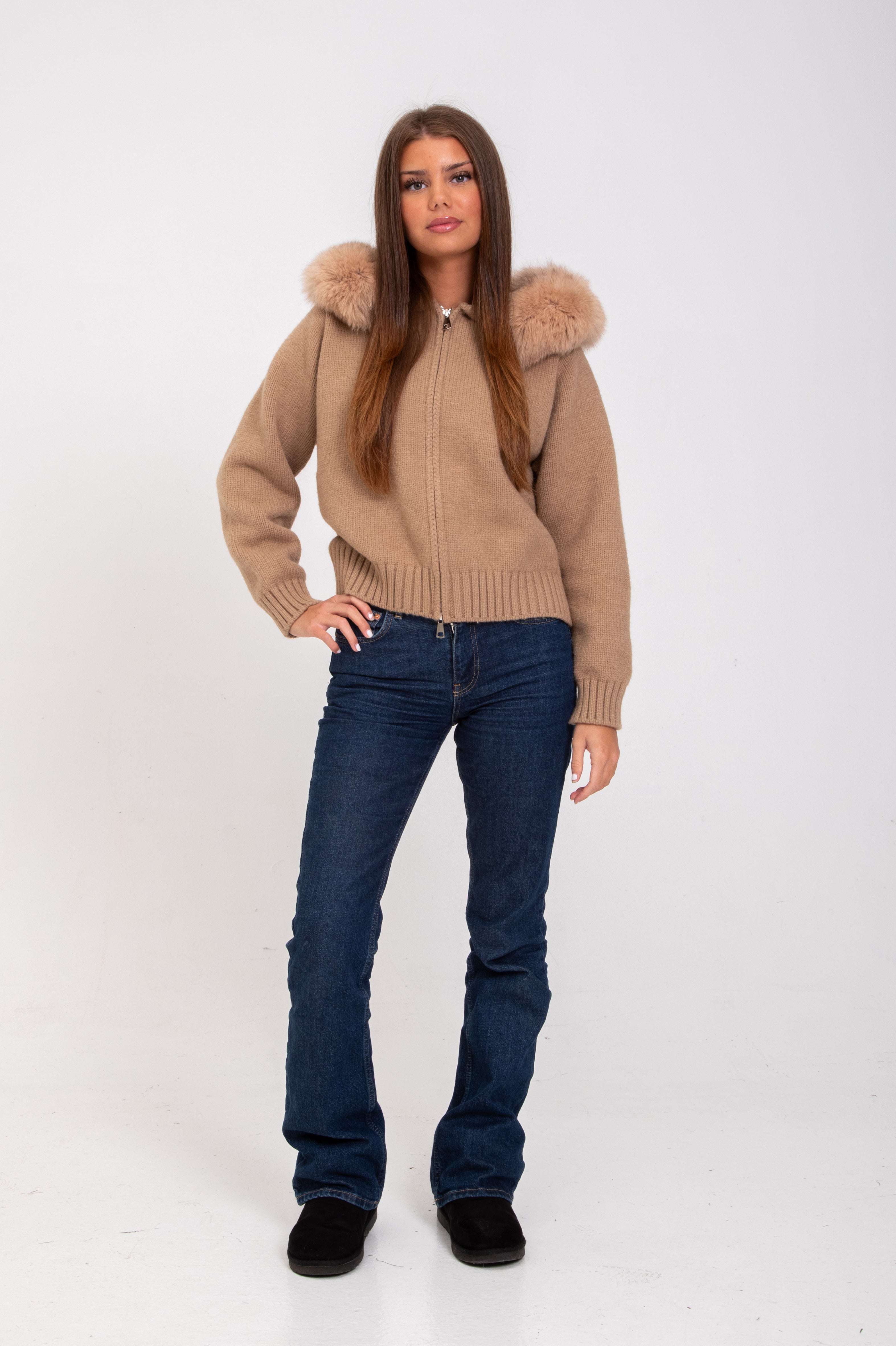 Joanna | Elegant Fur Cardigan