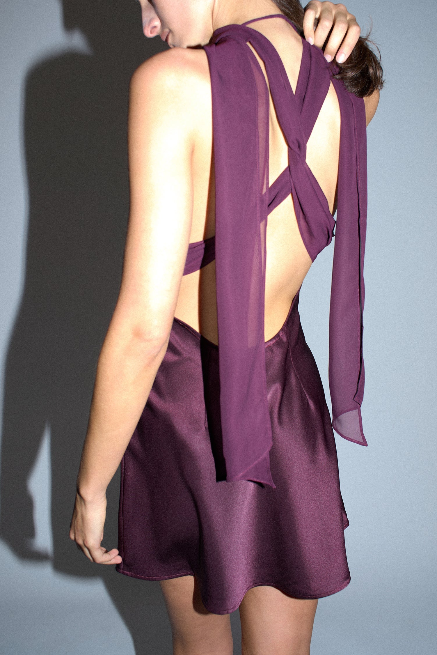 Alanah Mini Dress Plum