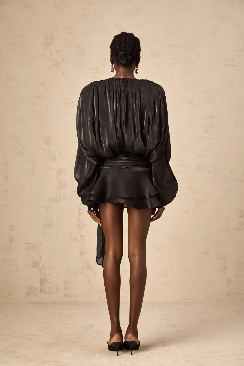 Stella Pleated Ruffled Mini Dress