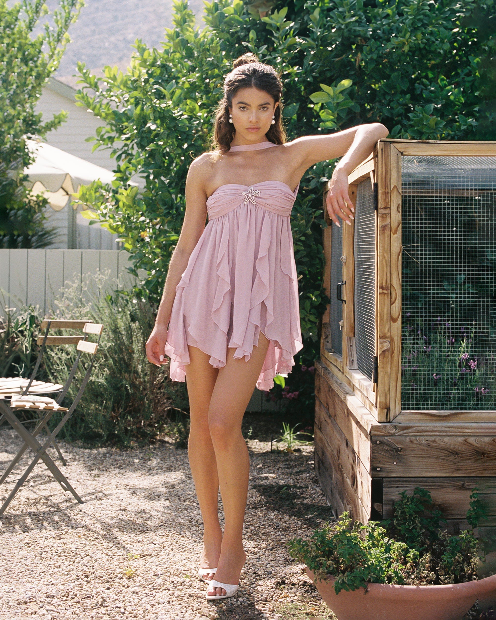 Arabella | Floral Chiffon Mini Dress