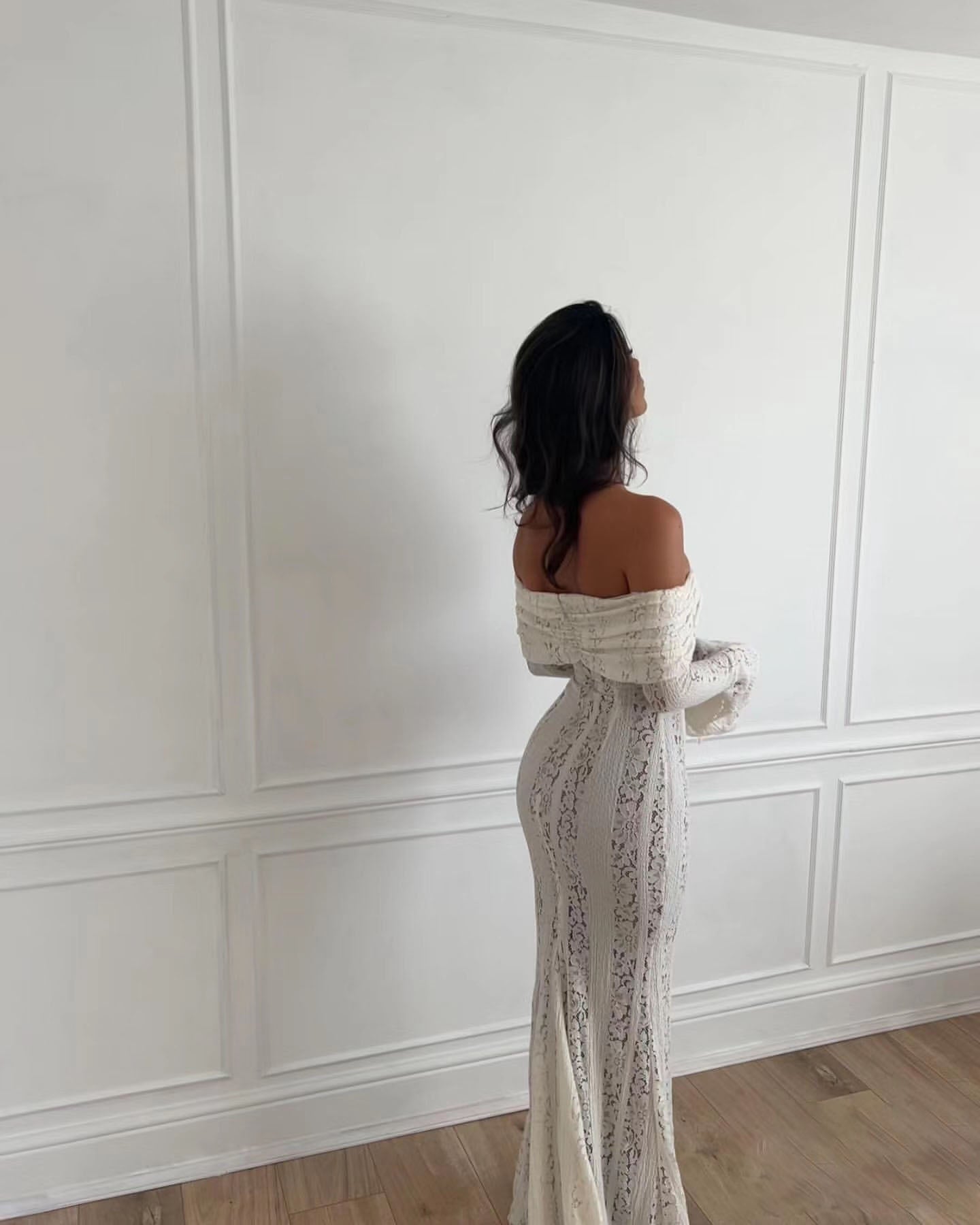 Claudia | Long Lace Dress