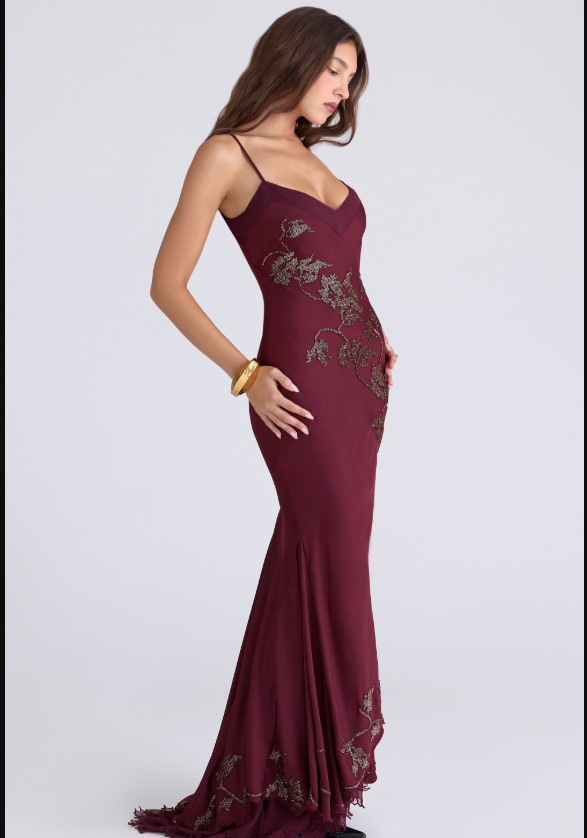 Amelia | Satin Maxi Dress