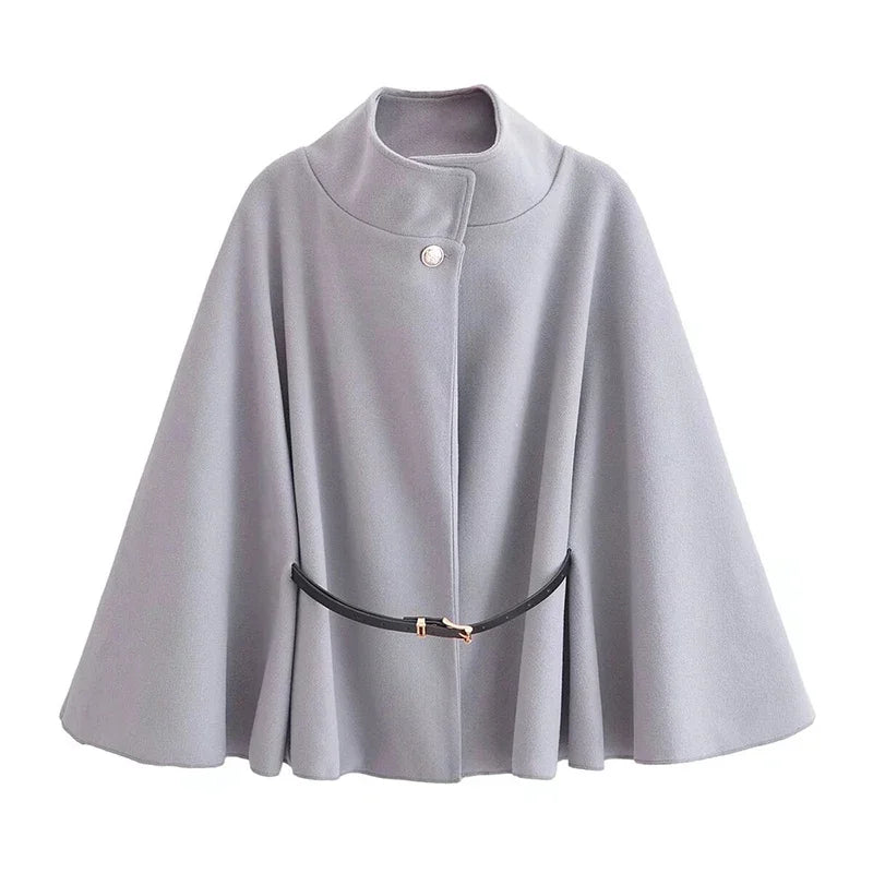 Elowen | Elegant Belted Cloak Coat