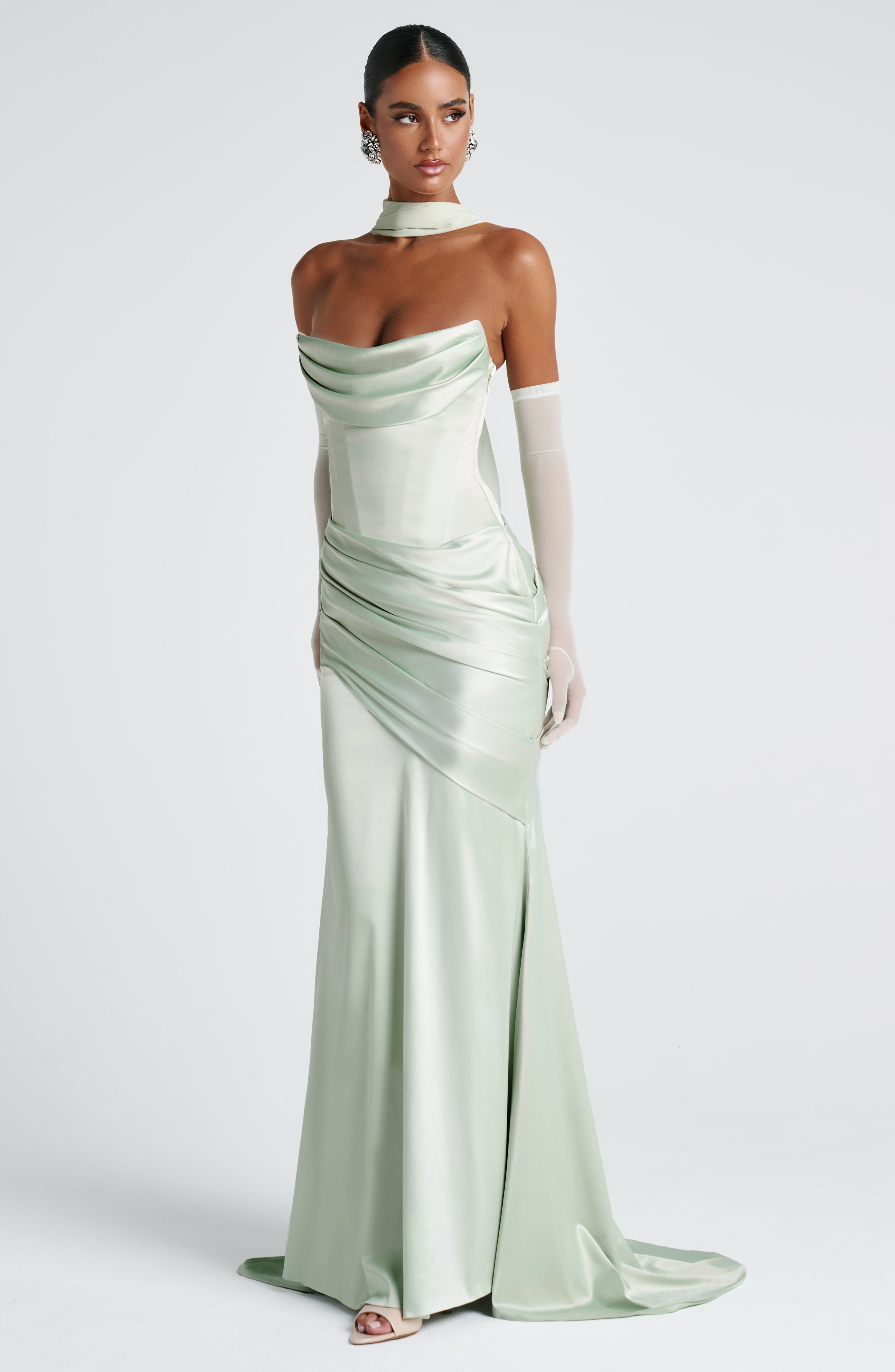 Amaris | Soft Mint Maxi Dress