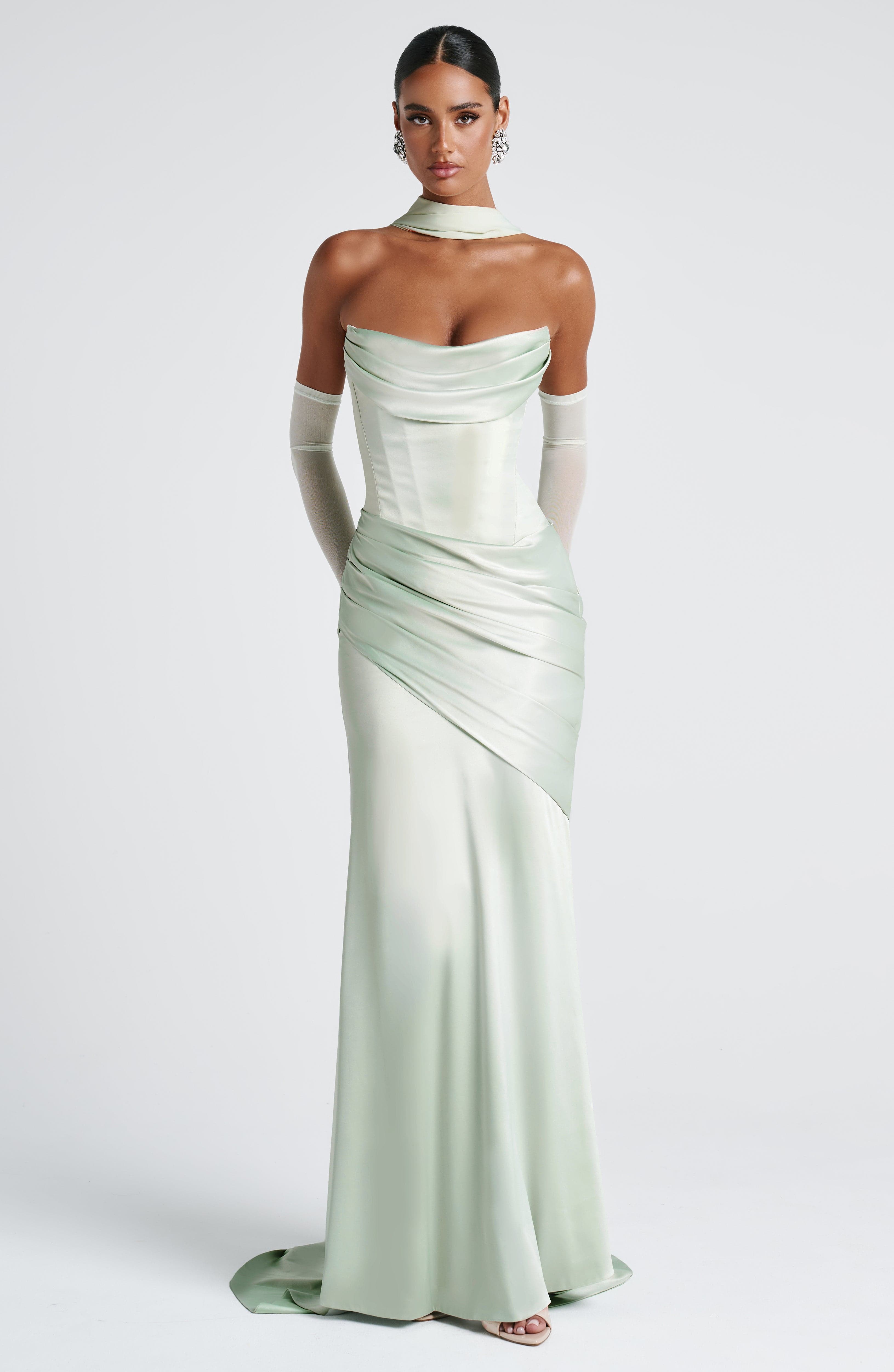 Amaris | Soft Mint Maxi Dress