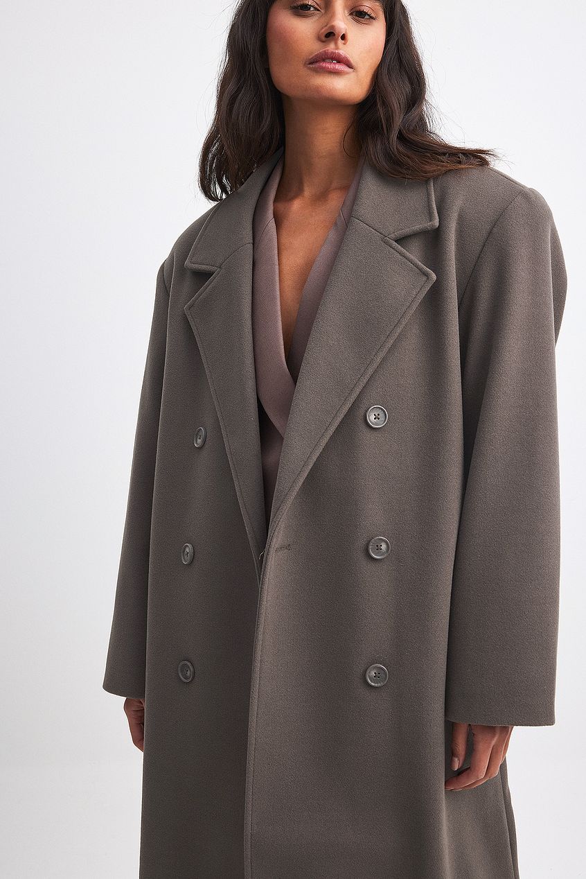 Hana Elegant Brown Oversized Coat